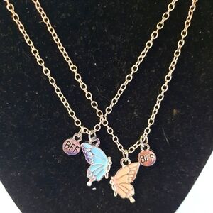 Butterfly BFF Necklaces New